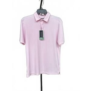 NEW MIZZEN + MAIN men's filmore polo shirt in light pastel pink